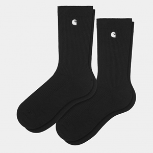 Madison Pack Socks Black White