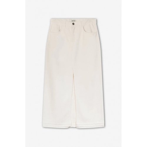 Long Denim Skirt Stone