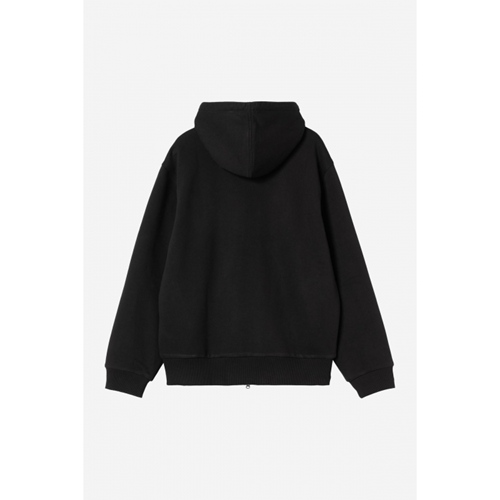 Active Sweat Jacket Black Stone Washed
