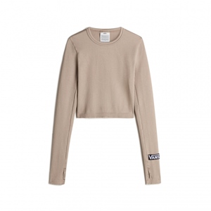 MTE Crosspath Seamless LS Crop Mushroom