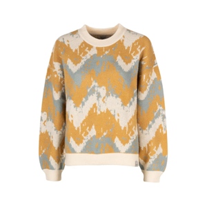 Boxy Fluff Knit Khaki Grey