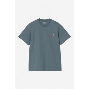 S/S American Script T-Shirt Office Blue