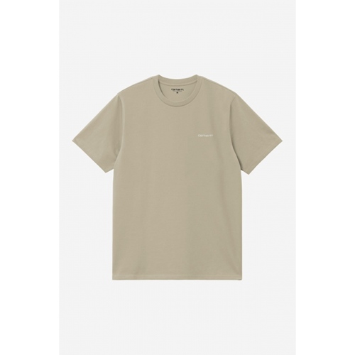 S/S Script Embroidery T-Shirt Barchan Wh