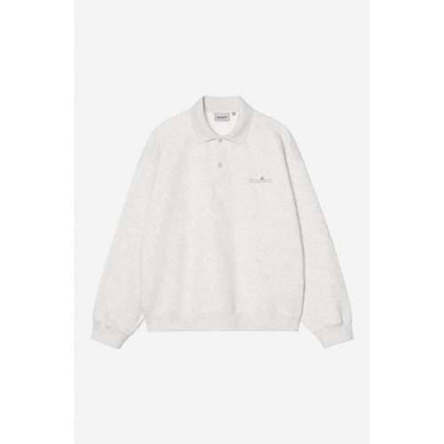 WIP Label Polo Sweat Ash Heather