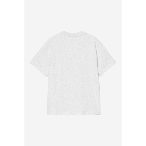 W S/S Pocket Heart T-Shirt Ash heather