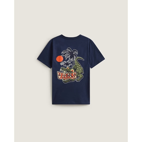 Hangry Croc SS Kids T-Shirt Dress Blues