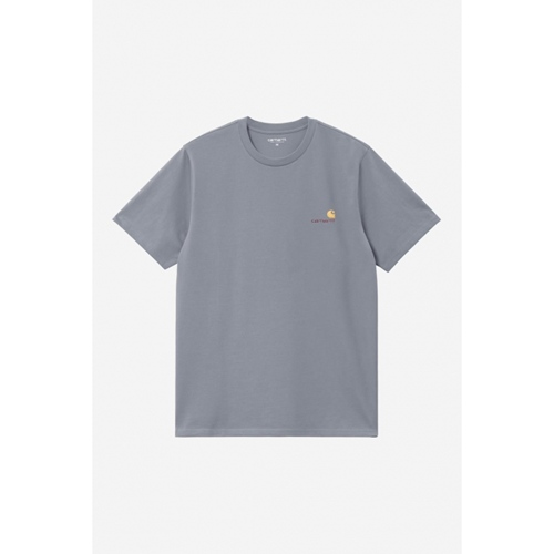 S/S American Script T-Shirt Shady Blue