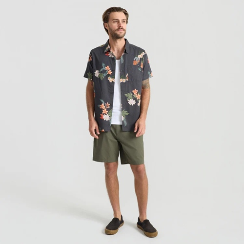 Journey Short Sleeve ButtonUp Shirt Onyx