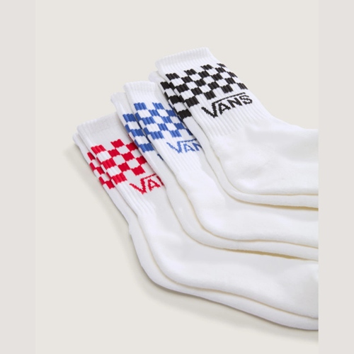 Classic Check Crew Checkerboard white
