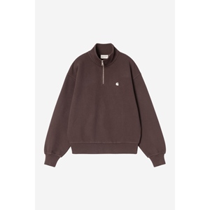W Casey High Neck Sweat Palisander Silve
