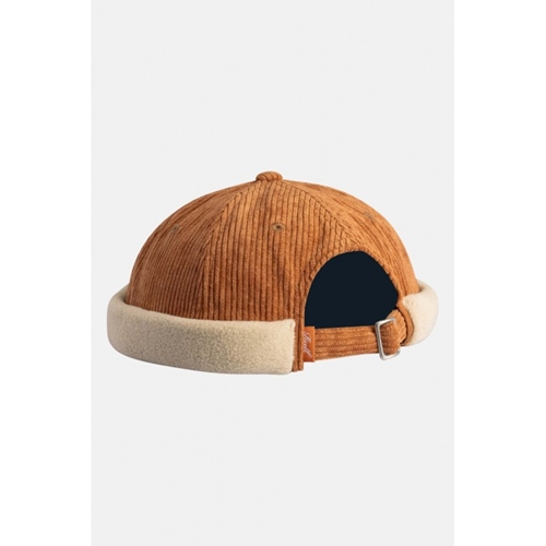 Docker Cap Light Brown Cord Sand Fleece