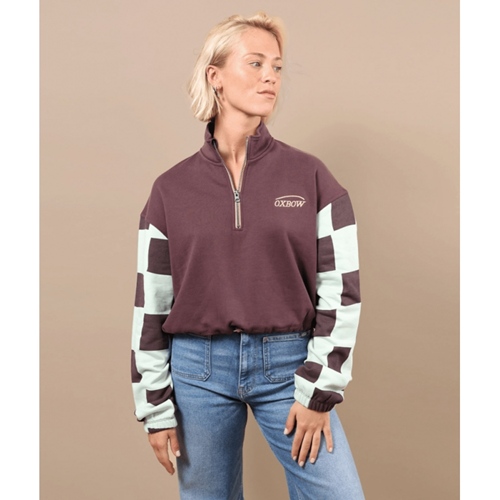 Slides Half Zip Raisin