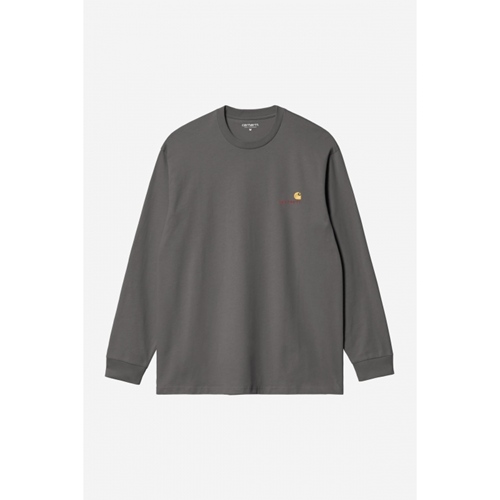 L/S American Script T-Shirt Graphite