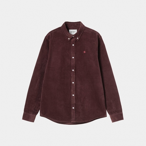 L/S Madison Cord Shirt Amarone
