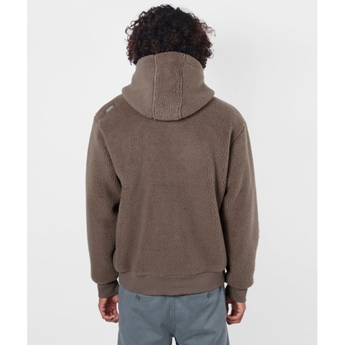 Sefty Hooded Fullzip Sherpa Pebble