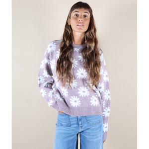 Pandora Flowers Jacquard Sweater Nirvana