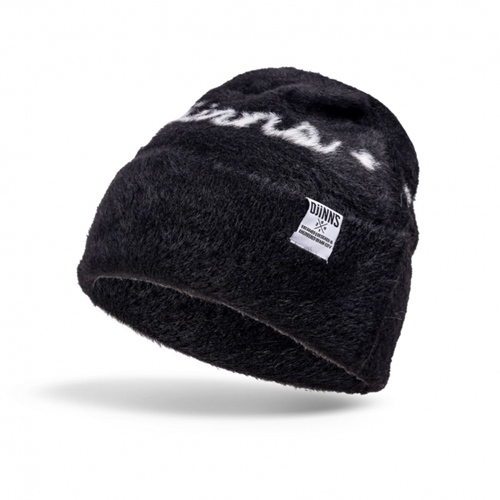 Hairy Beanie Tag Black