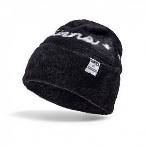 Hairy Beanie Tag Black