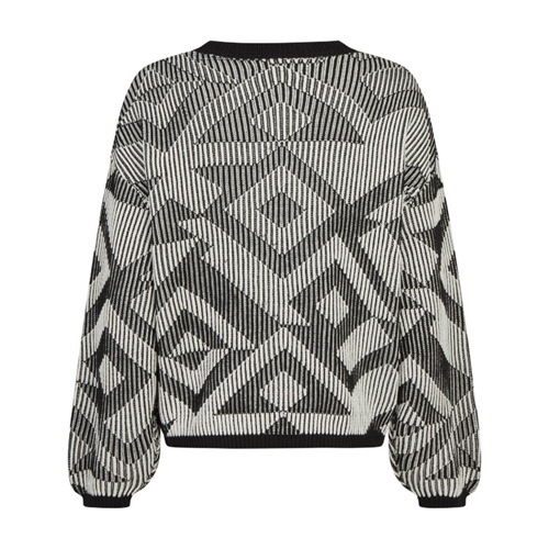 Ribby Knit Black White