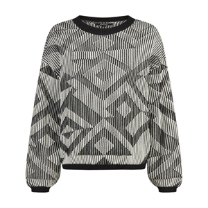 Ribby Knit Black White