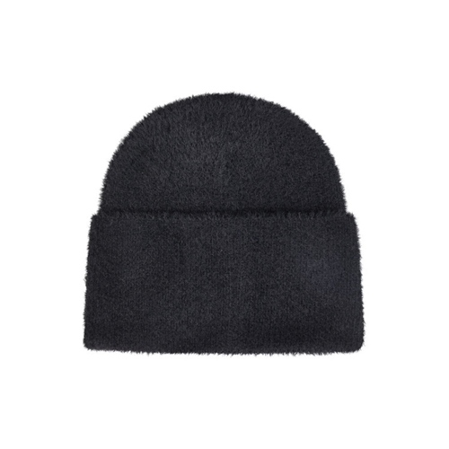 Fuzzy Feather Beanie Black