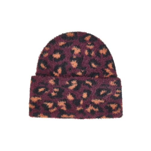 Fuzzy Feather Beanie Leo Brown