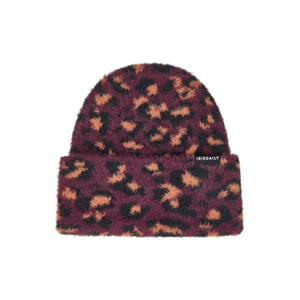 Fuzzy Feather Beanie Leo Brown