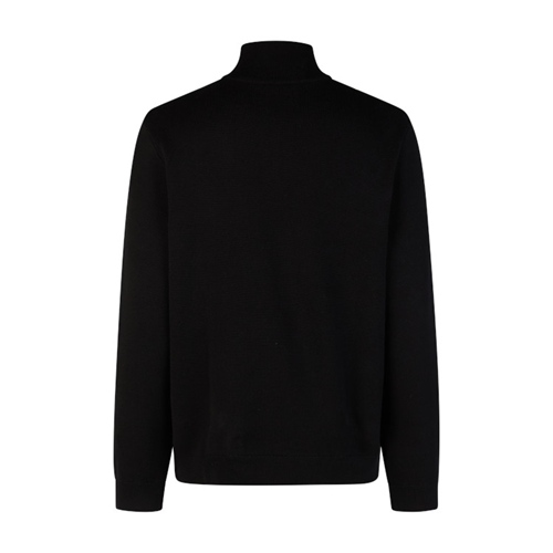 Heavy Flag Knit Troyer Black