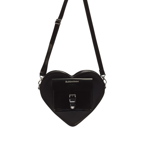 Heart Leather Backpack Black