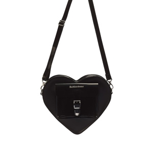 Heart Leather Backpack Black