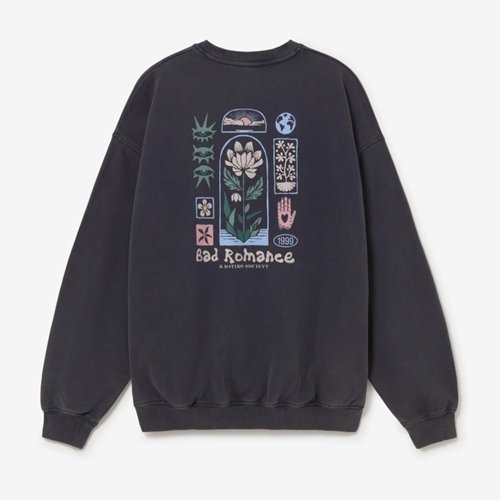 Oversize-Sweatshirt Geometric Flower Da