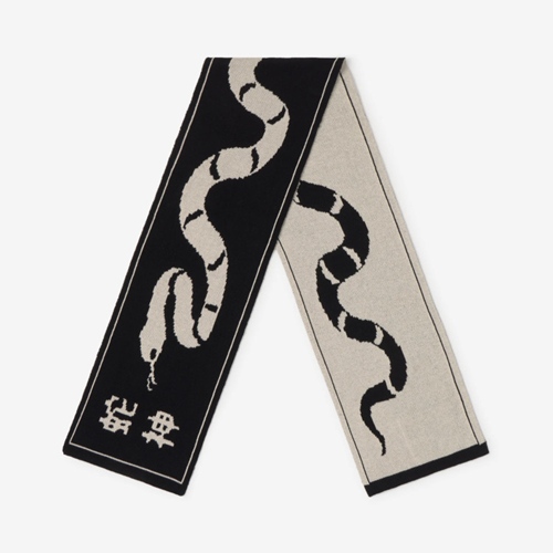 Snake Scarf Black