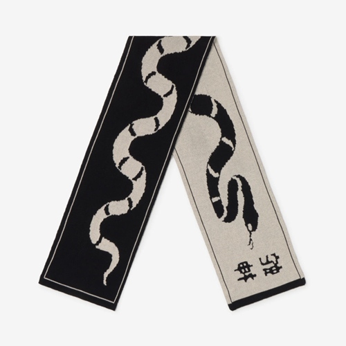 Snake Scarf Black