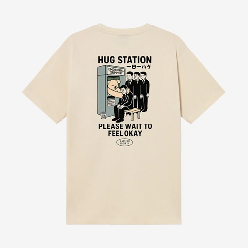 S/S Regular Hug Station T-Shirt Tobacco