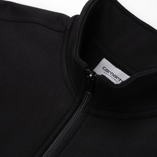 Half Zip American Script Black