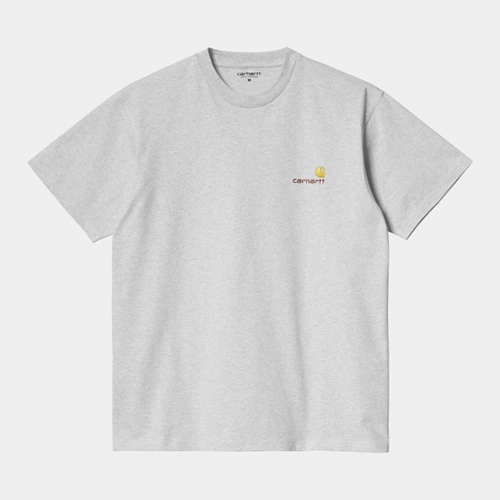 S/S American Script T- Shirt Ash Heather