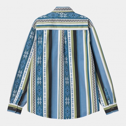 L/S Coba Stripe Shirt Piscine Black