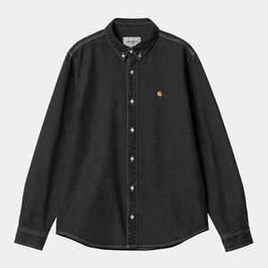 L/S Weldon Shirt Black Stone Washed