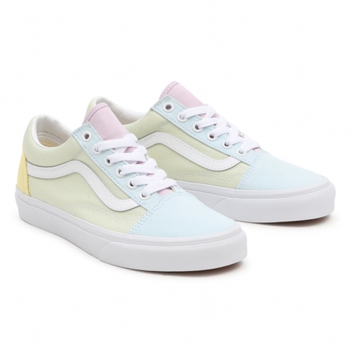 UA Old Skool Pastel Block Multi True Wht