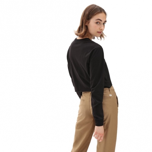 WM Junior V LS Crop Black
