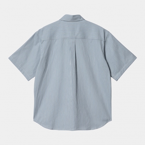 S/S Terrell Shirt Stripe Bleach Wax