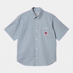 S/S Terrell Shirt Stripe Bleach Wax