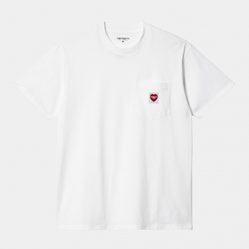 S/S Pocket Heart T-Shirt White