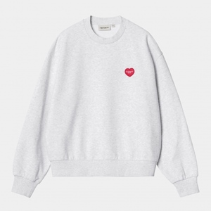 W Heart Patch Sweat Ash Heather