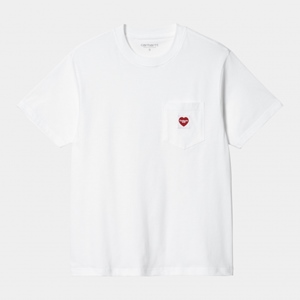 W S/S Pocket Heart T-Shirt White