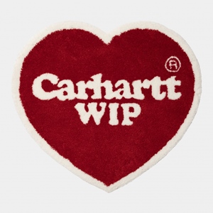 Heart Rug Red White