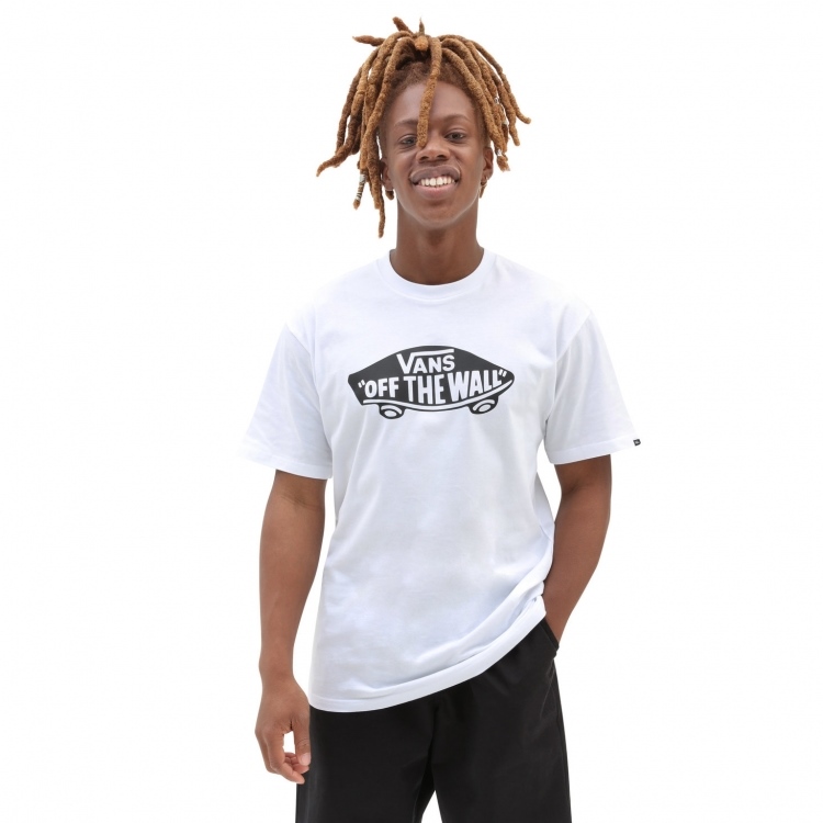 Vans off the on sale wall t shirt white