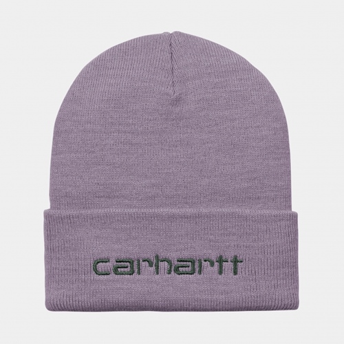 Script Beanie Glassy Purple Green