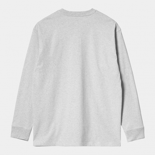 L/S American Script T-Shirt Ash Heather