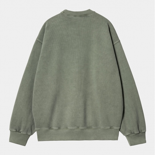 Vista Sweat Smoke Green Garment Dyed